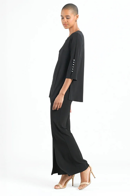 Pearl Cuff asymmetrical hi low tunic
