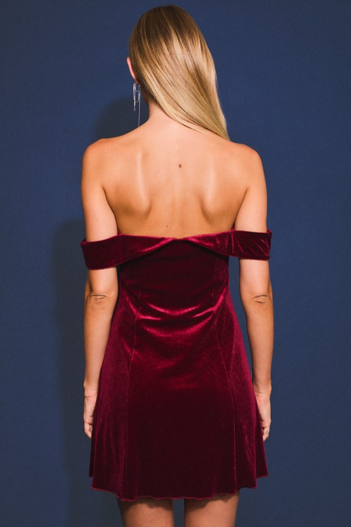 OTS Velvet Mini Dress
