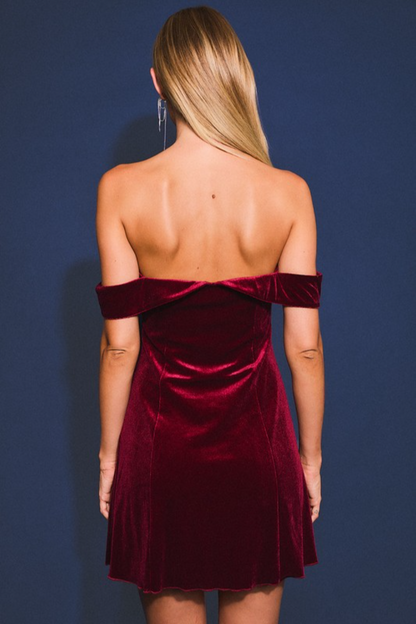 OTS Velvet Mini Dress