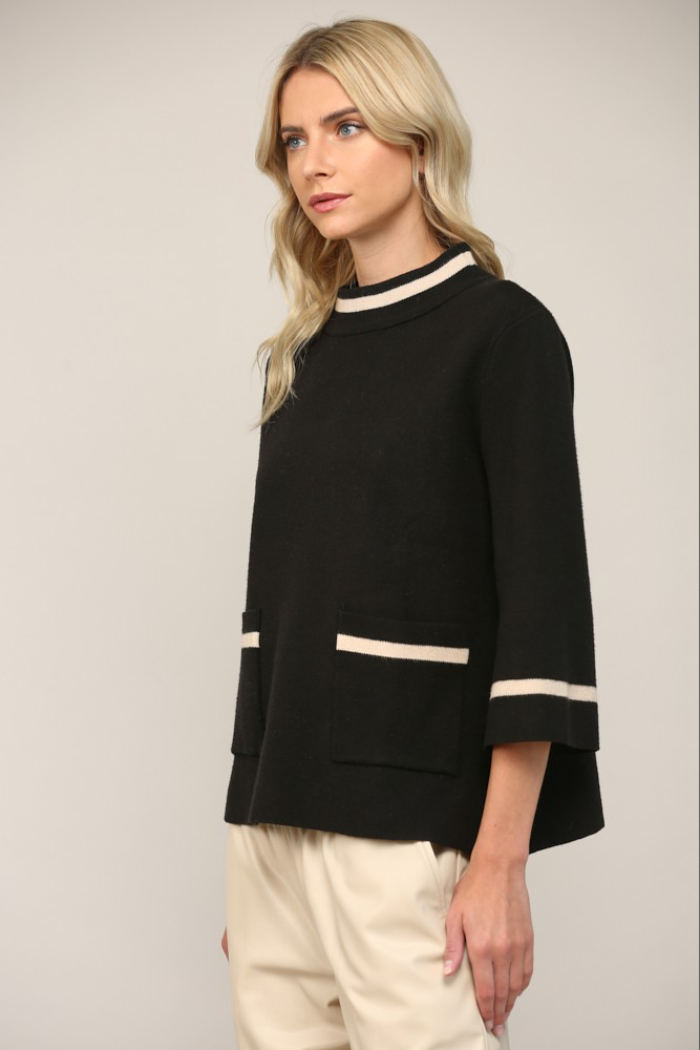 Lurex Mock Neck