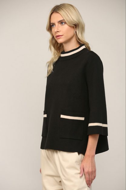 Lurex Mock Neck