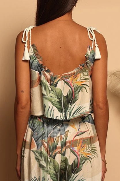 ROPE TIE SHOULDER CROP TOP