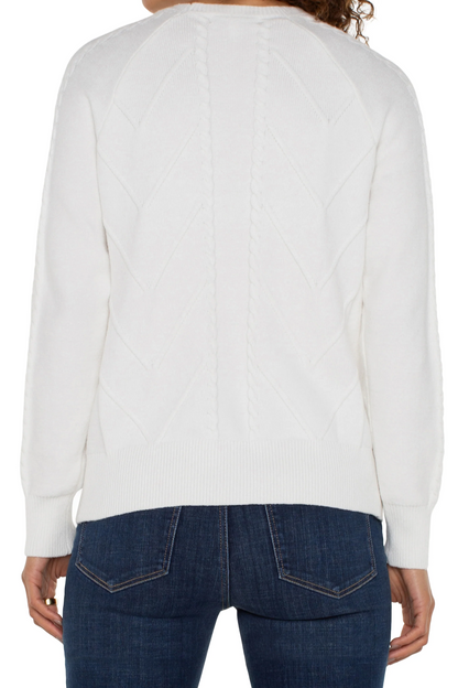 Long Sleeve Crew Neck Raglan Sweater