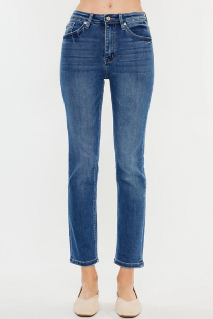 High Rise Slim Straight Jeans