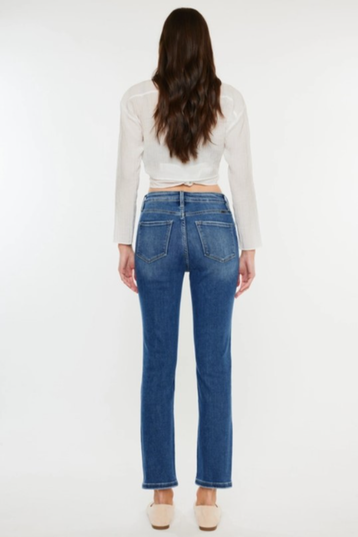 High Rise Slim Straight Jeans