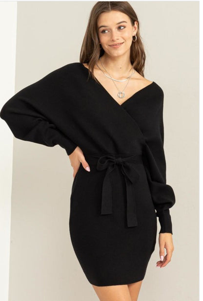 Trick Me Long Sleeve Sweater Dress