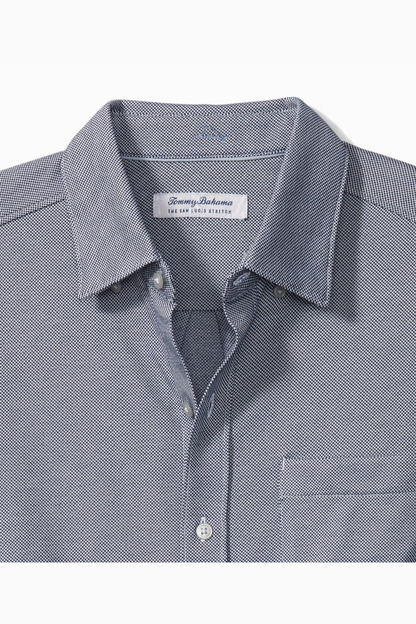 San Lucio Stretch Knit Shirt - Bering Blue
