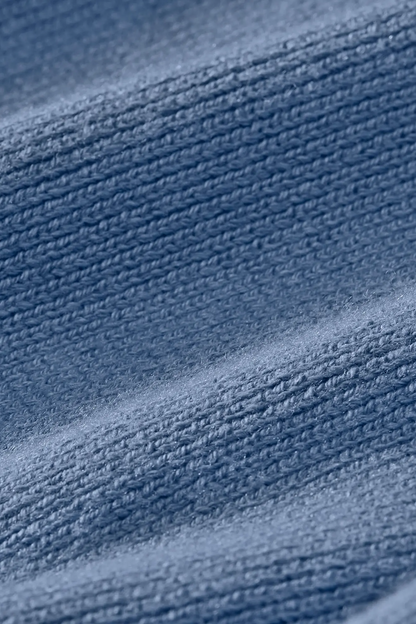 Hilcrest Quarter Zip - Denim Blue Solid