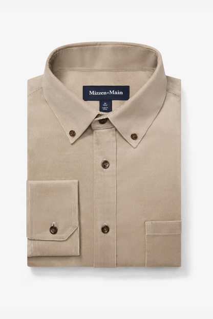 Jackson Corduroy Shirt - Khaki Solid