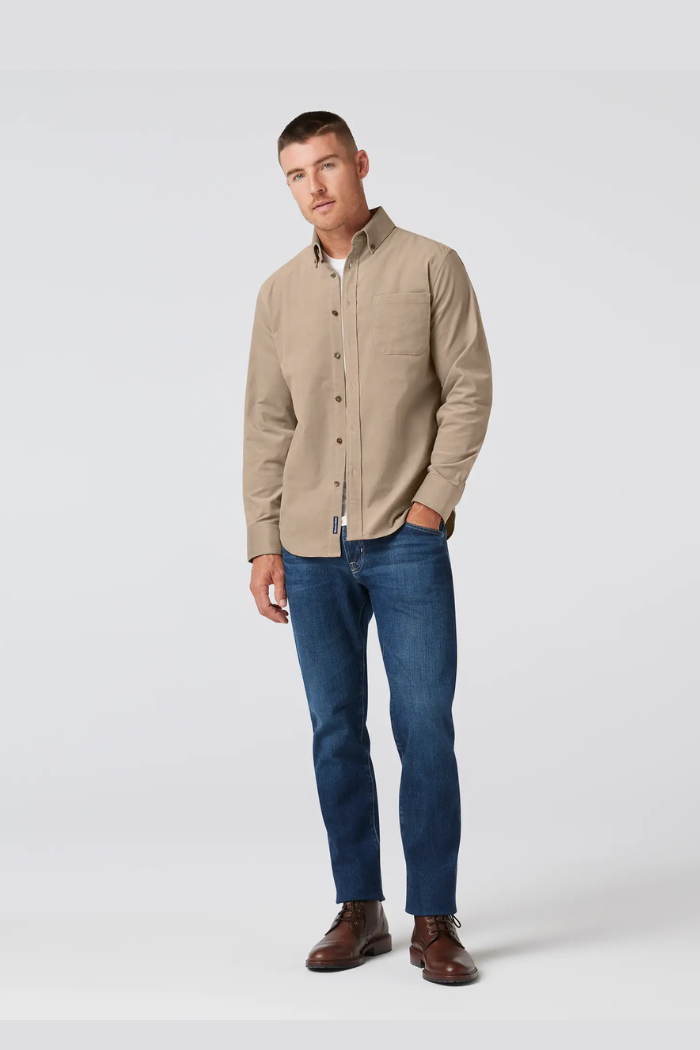 Jackson Corduroy Shirt - Khaki Solid