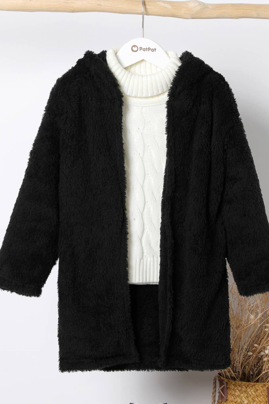 Kid Unisex Hooded Fuzzy Coat