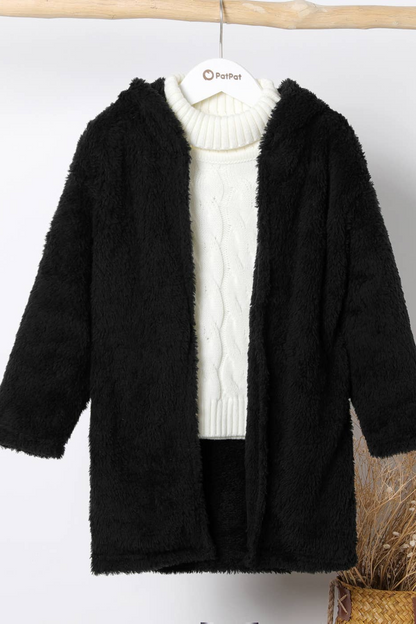 Kid Unisex Hooded Fuzzy Coat