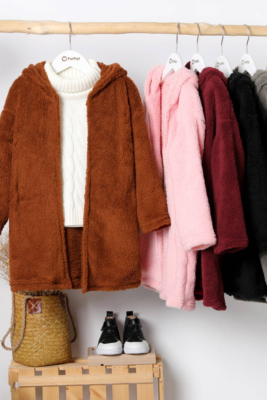 Kid Unisex Hooded Fuzzy Coat