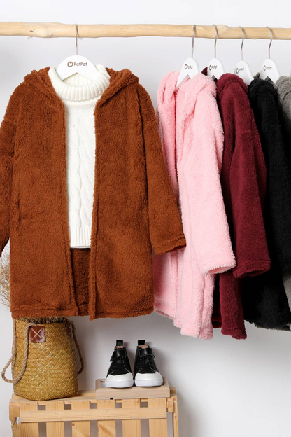 Kid Unisex Hooded Fuzzy Coat