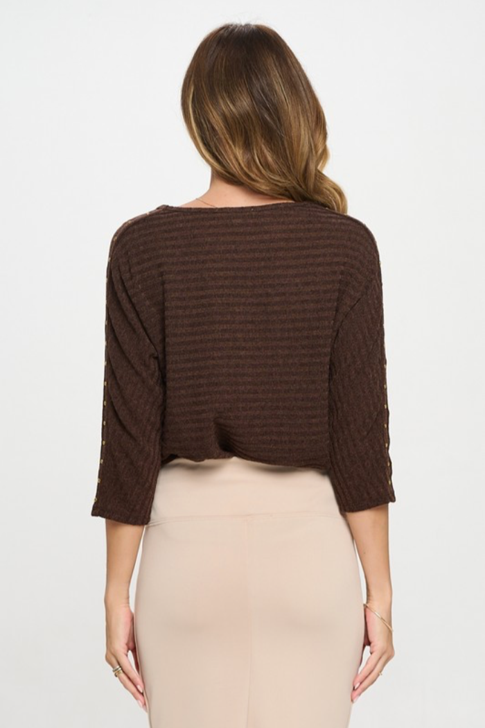 Grommet Sleeve Sweater