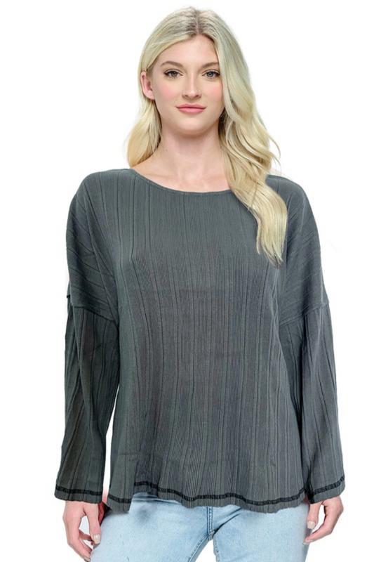 Ribbed Sweater Top