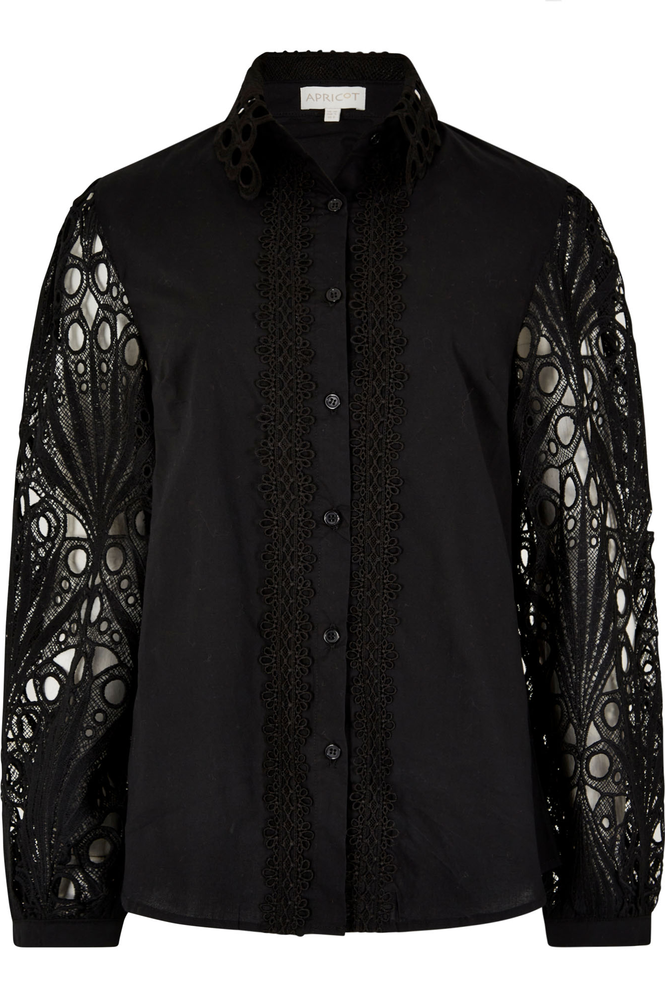Lace Arm & Collar Poplin Shirt