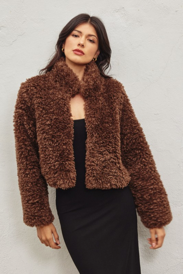 Faux Fur Crop Jacket