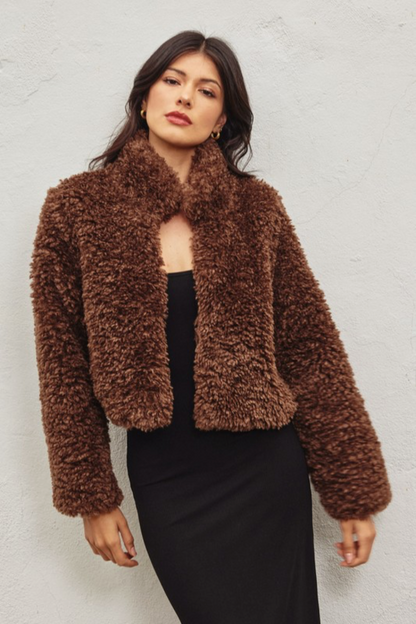 Faux Fur Crop Jacket