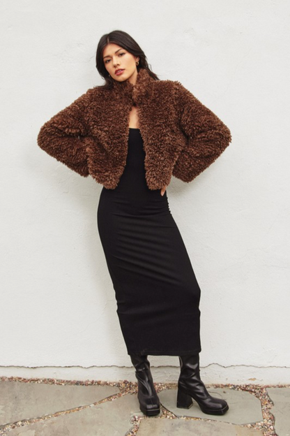 Faux Fur Crop Jacket