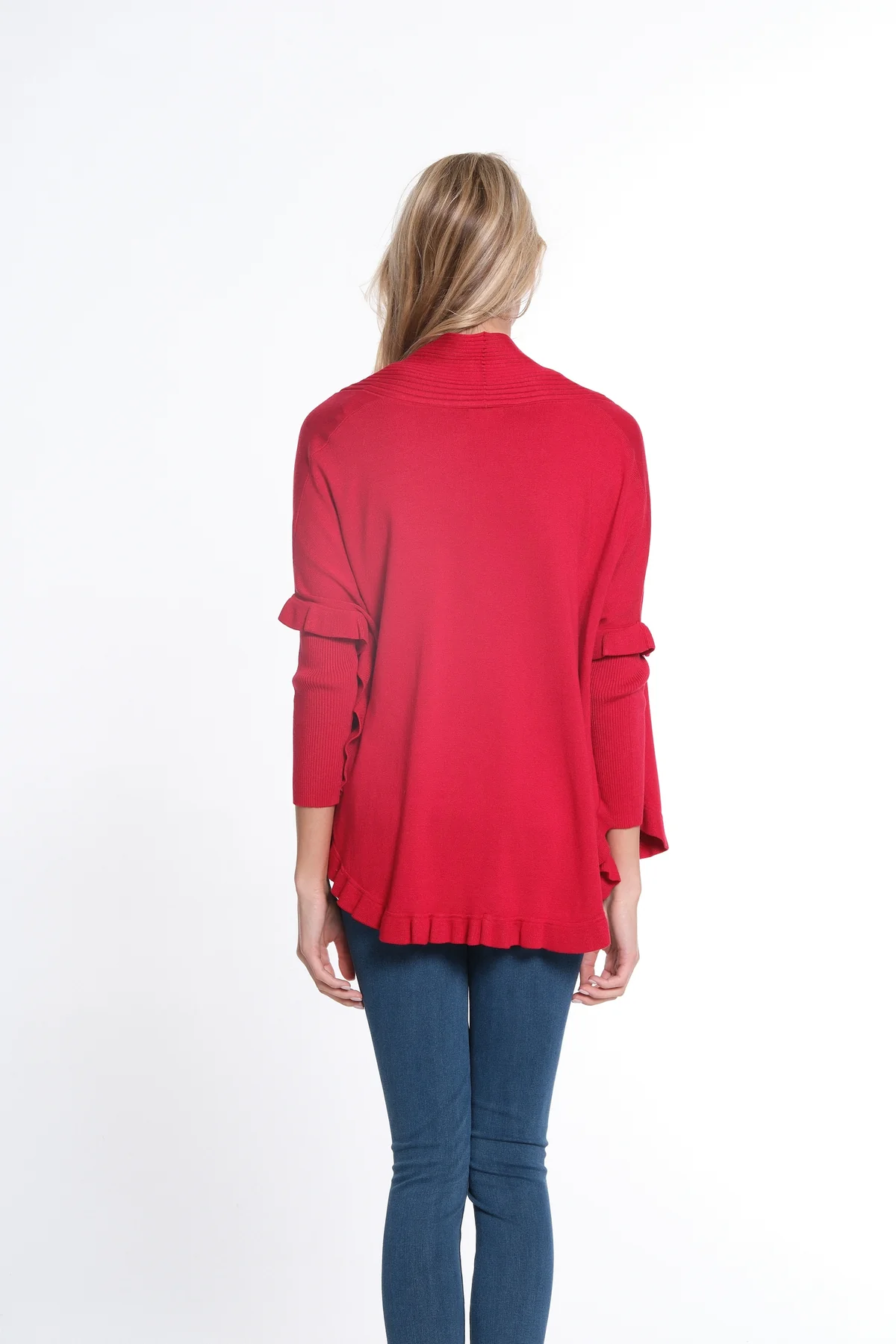 Ruffle Drape Cardigan