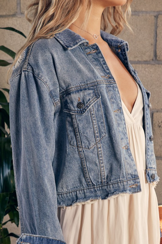 Distressed Denim Jacket