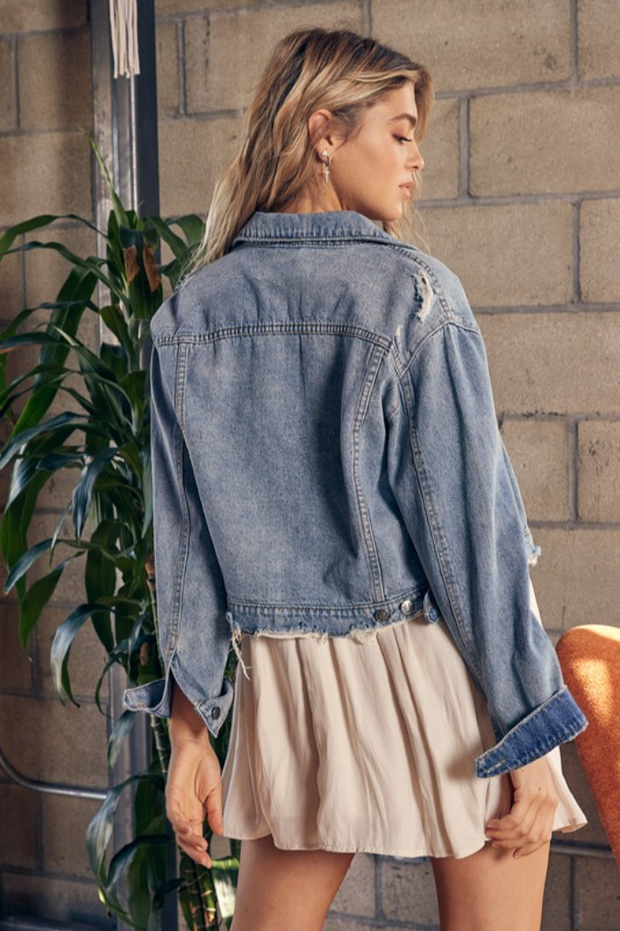 Distressed Denim Jacket