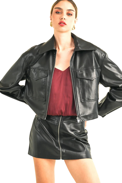 Gracey Leather Skirt