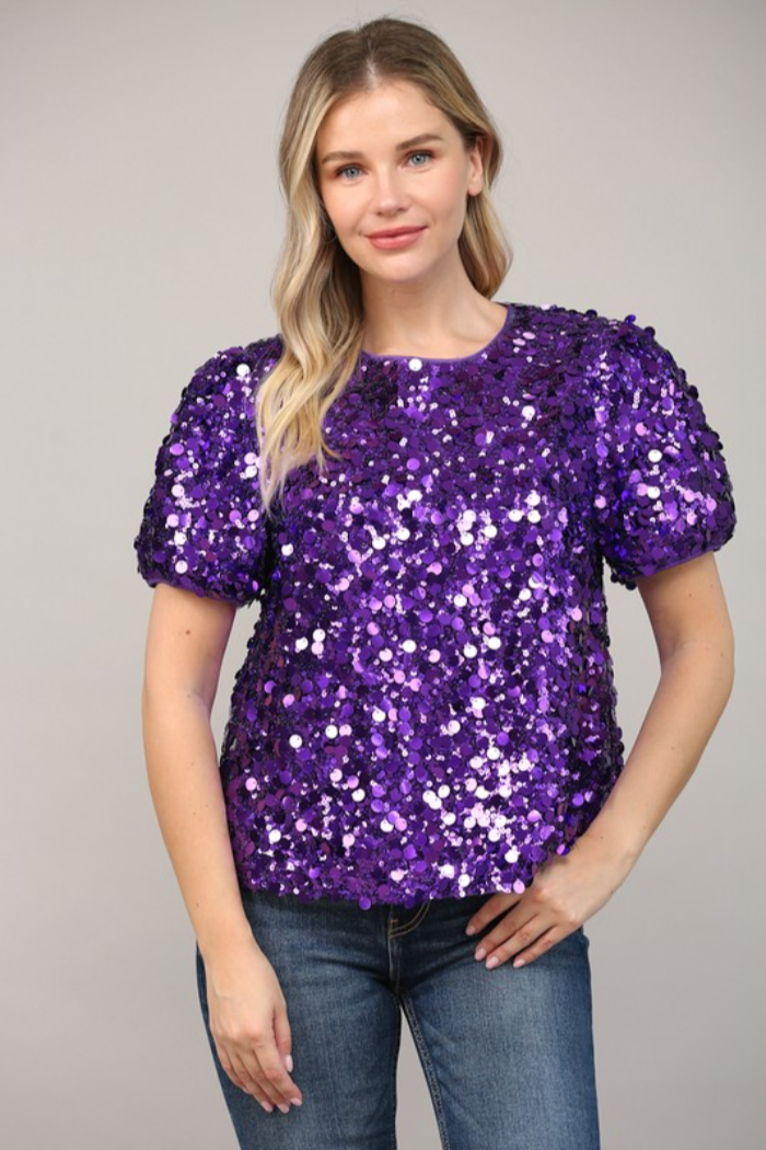 Circle Sequin Top