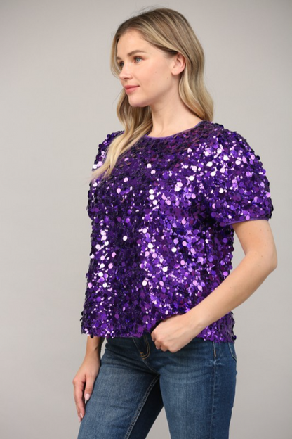 Circle Sequin Top
