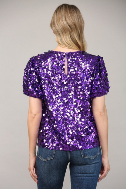 Circle Sequin Top
