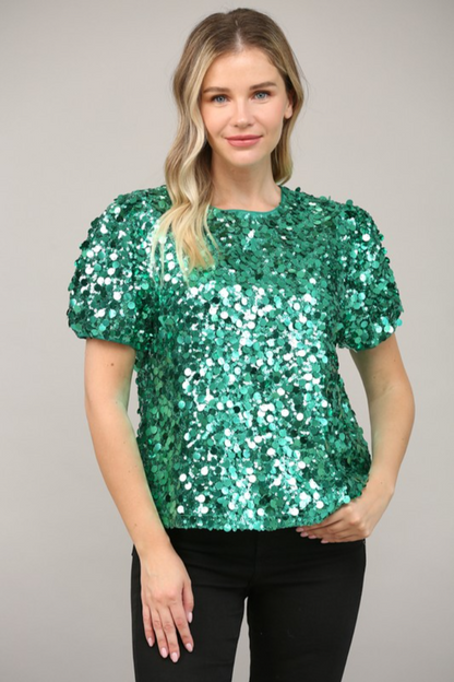 Circle Sequin Top