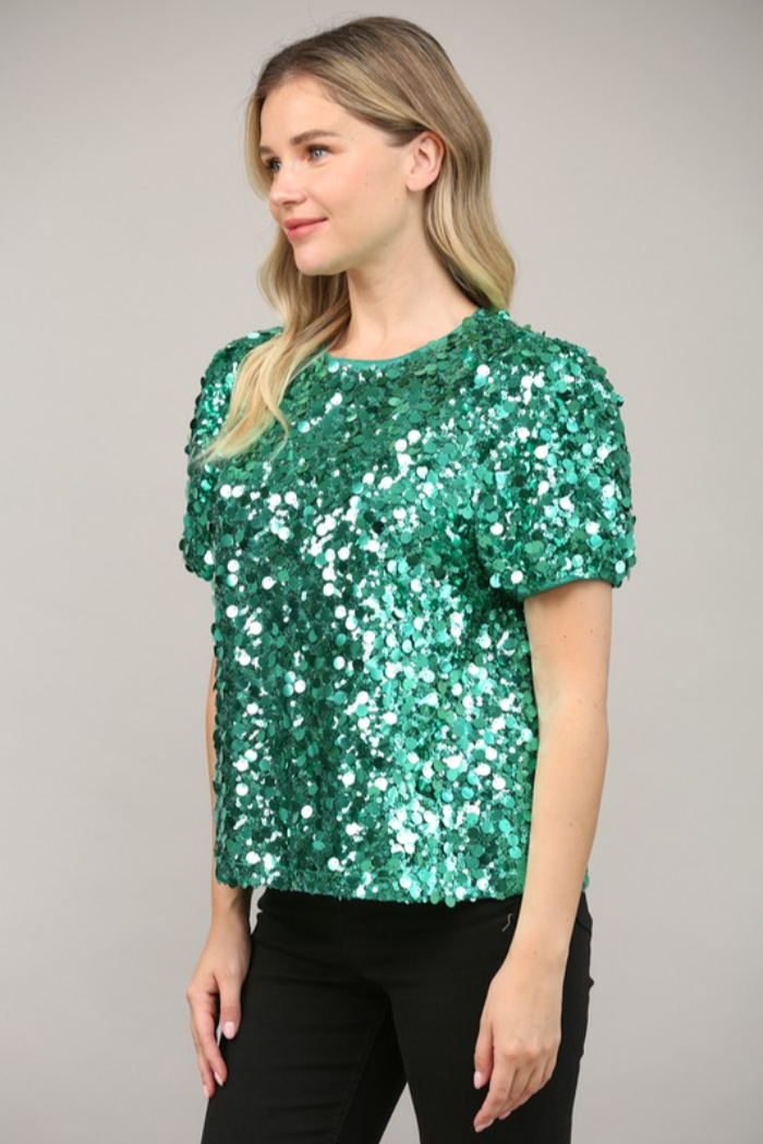 Circle Sequin Top