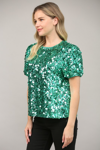 Circle Sequin Top