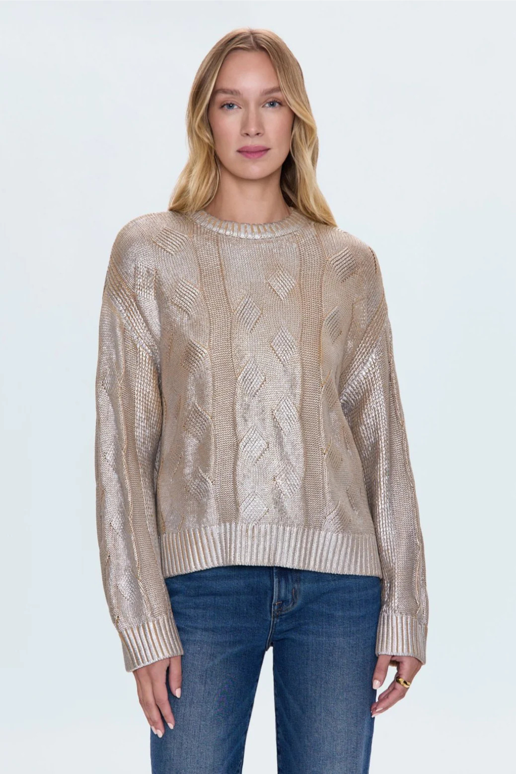 "Everly" Met Cable Sweater