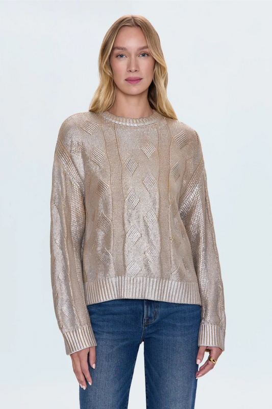 "Everly" Met Cable Sweater