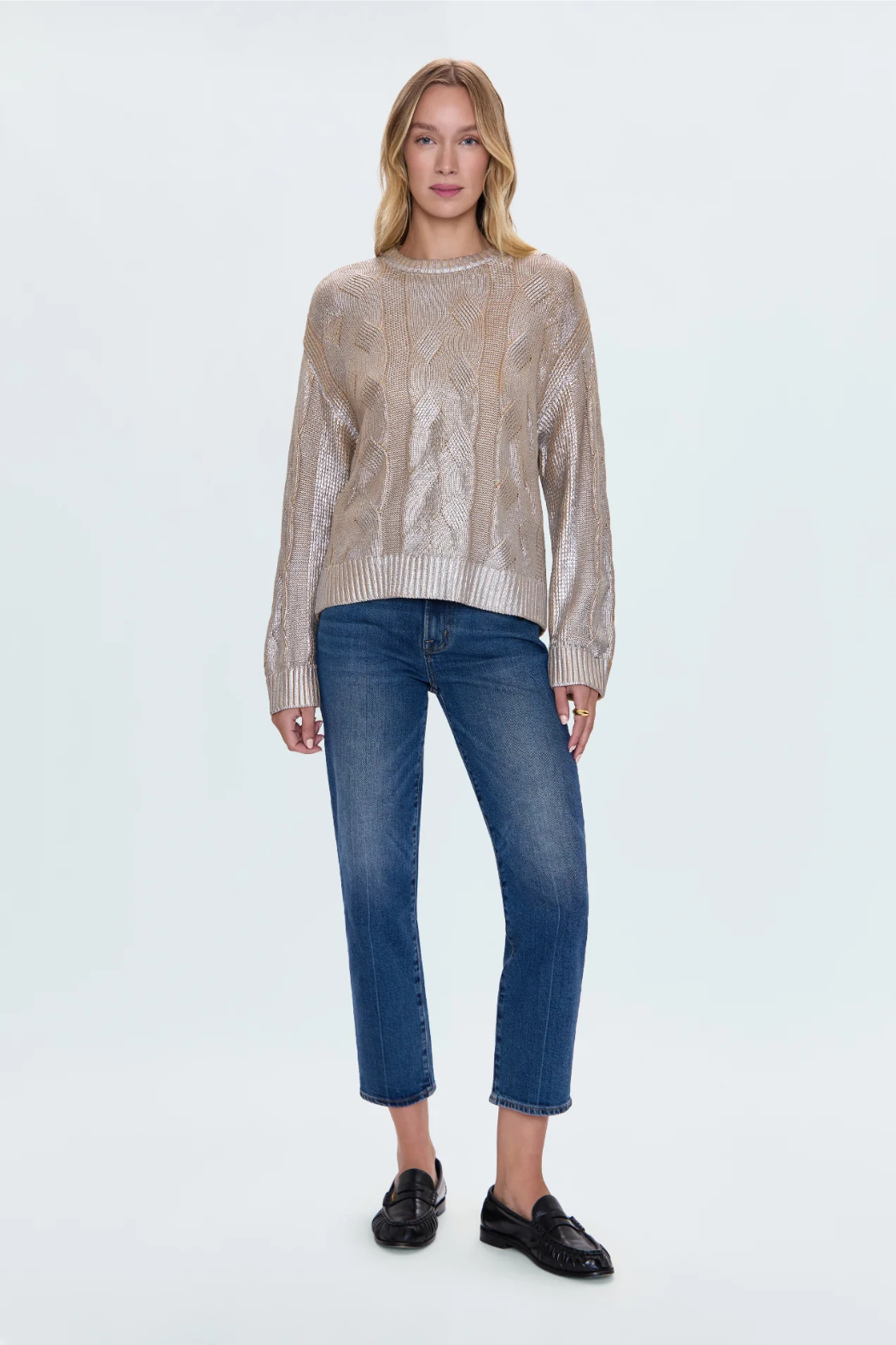 "Everly" Met Cable Sweater