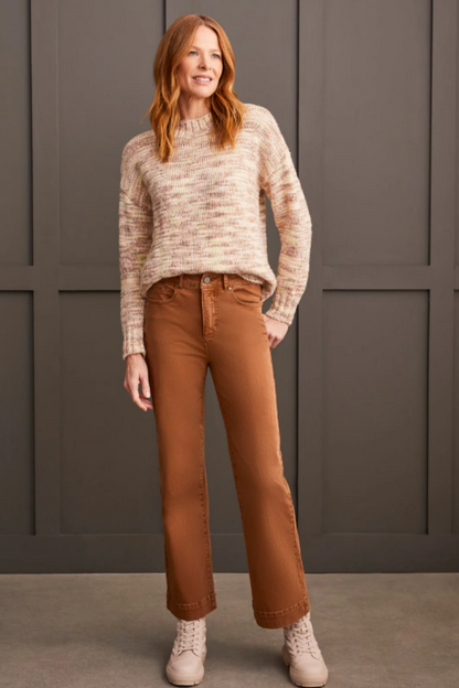 Space Dye Mock Neck Sweater