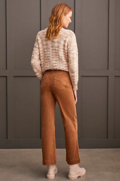 Space Dye Mock Neck Sweater