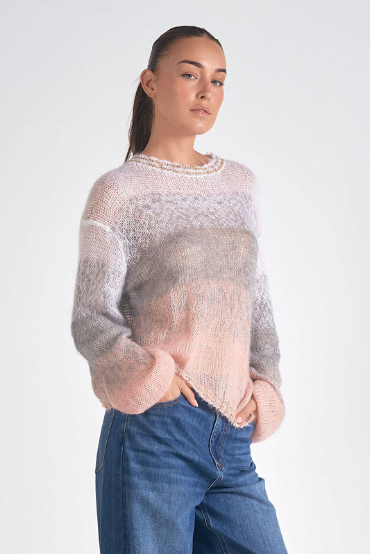 Loose Crewneck Knit Sweater