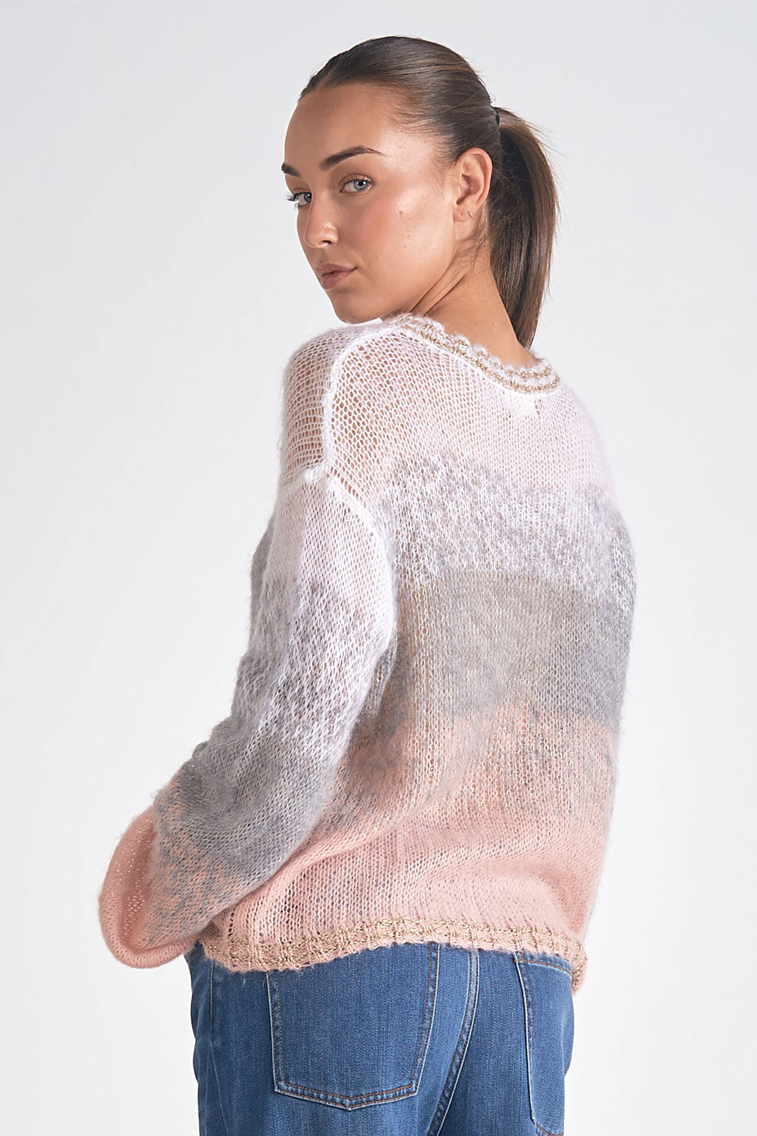Loose Crewneck Knit Sweater