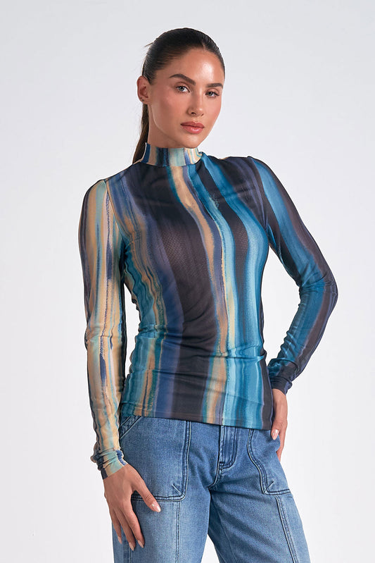 Oslo Blue Dip Dyed Top