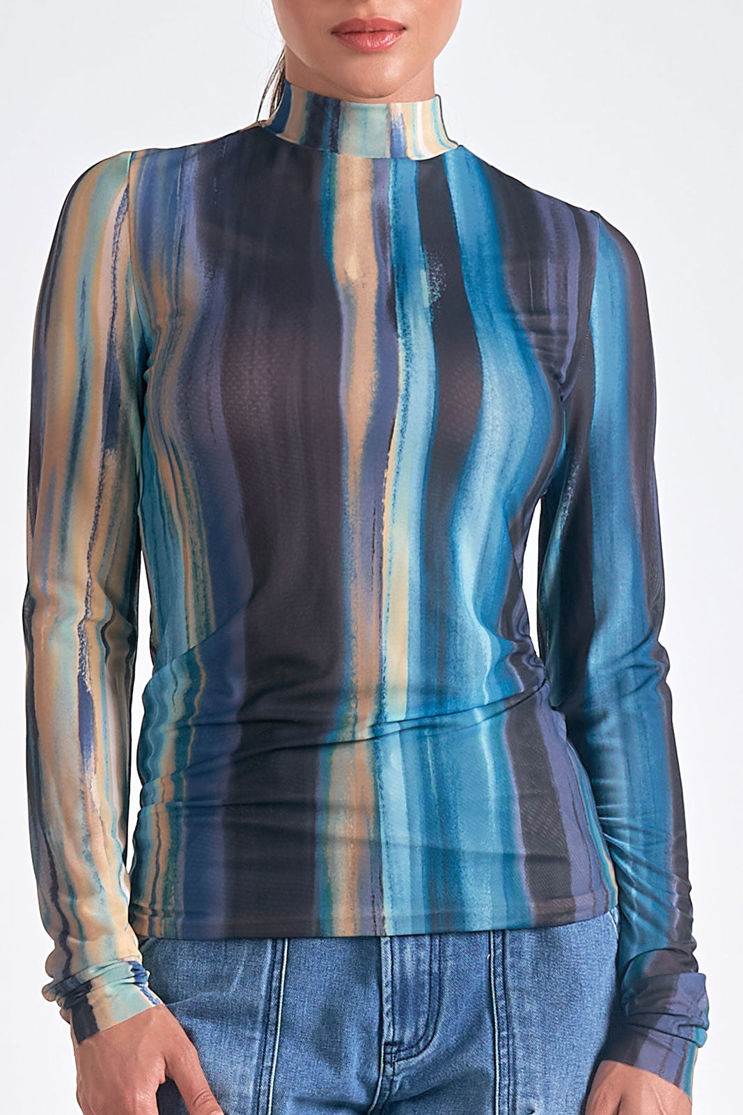 Oslo Blue Dip Dyed Top