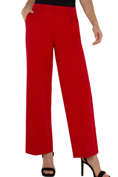 Kelsey Wide Leg Trouser 31" inseam - Tango Red