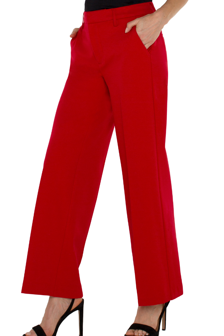 Kelsey Wide Leg Trouser 31" inseam - Tango Red