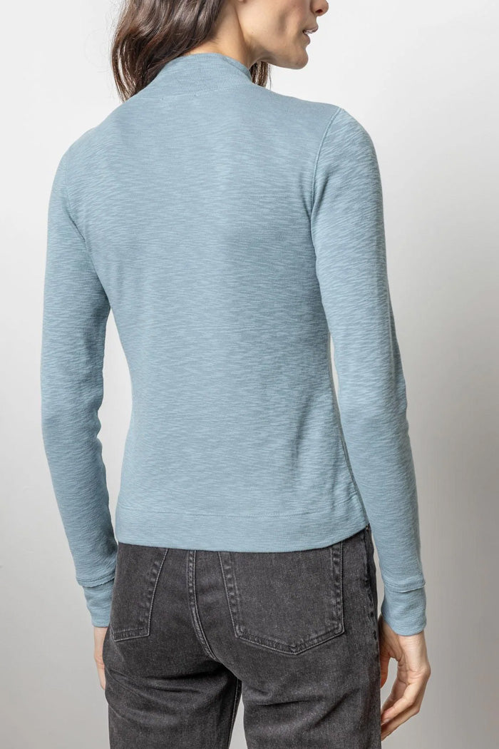 Zip Front Mock Neck