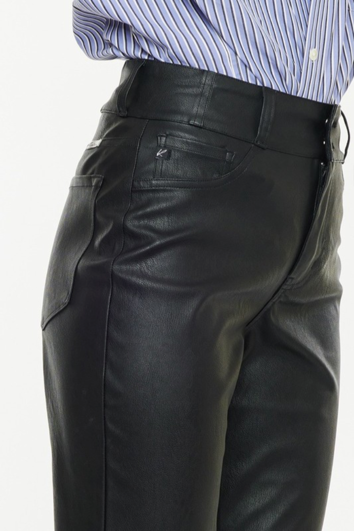 High Rise Vegan Leather Pants