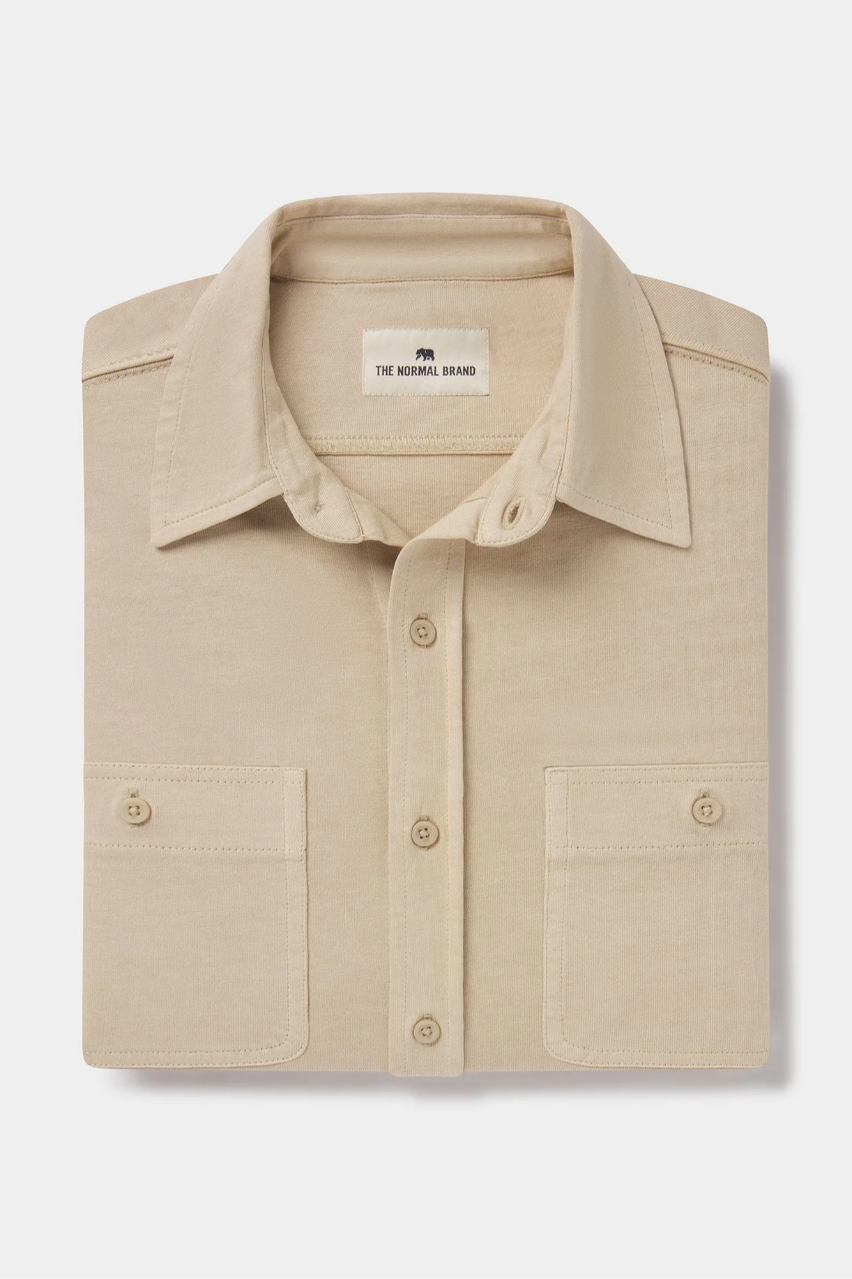 Lennox Jersey Button Up - Oat