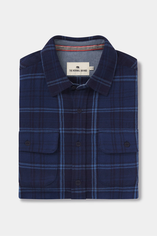 Mountain Overshirt - Indigo Plaid