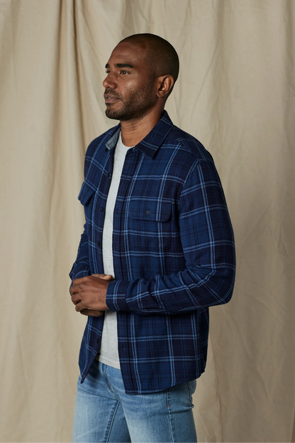Mountain Overshirt - Indigo Plaid
